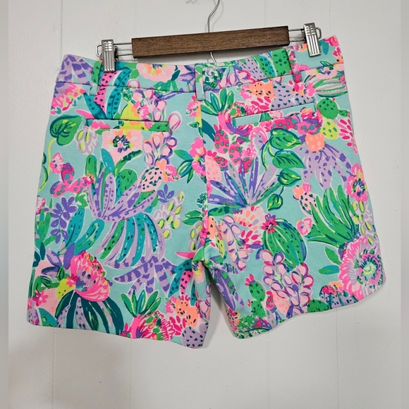 Lilly Pulitzer Jayne Knit Shorts in the "Me and My Zesty" print - Picture 3 of 5